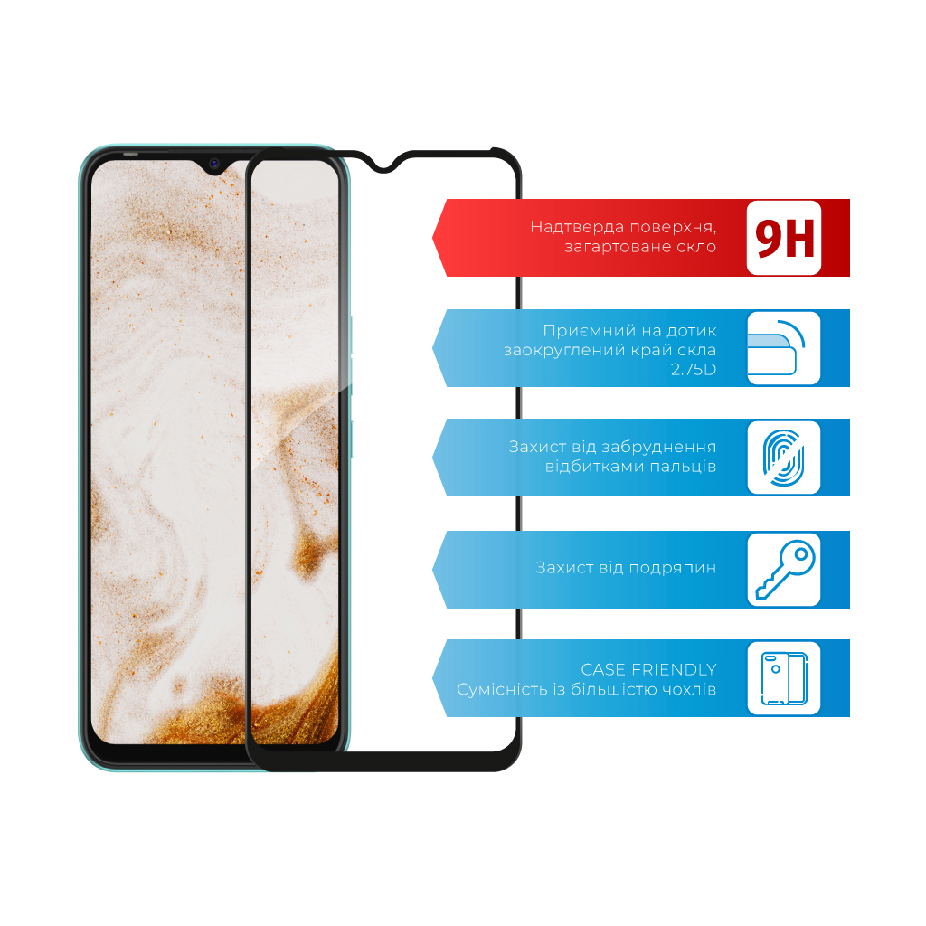Скло захисне ACCLAB Full Glue Tecno Spark 8 (1283126533075) - зображення 4