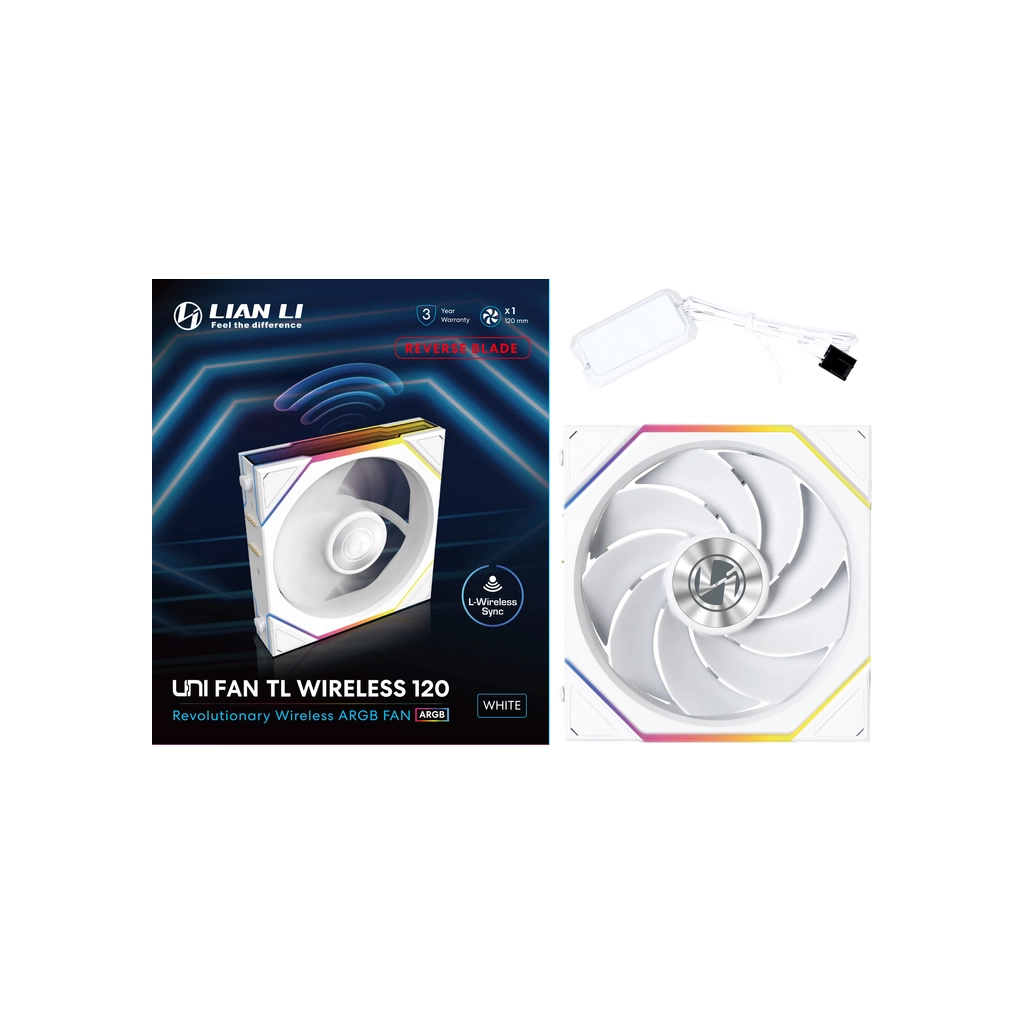 Кулер до корпусу Lian Li Uni Fan TL WIRELESS Reverse, 120-1, Wh (G99.12RTL1W1W.00) - зображення 7