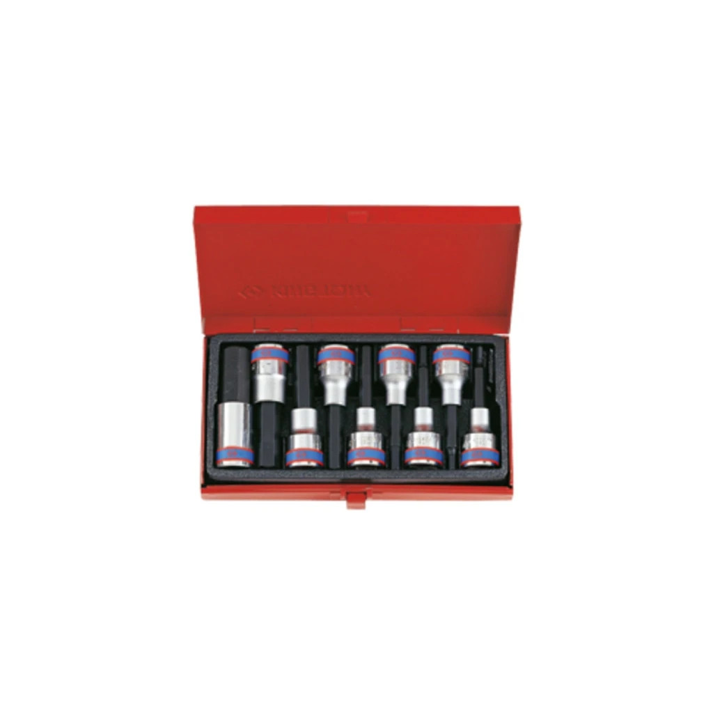 Набір головок KING TONY в головці 1/2", HEX, 4-17 мм, L = 80 мм, 9 шт (4120PR) - picture 1