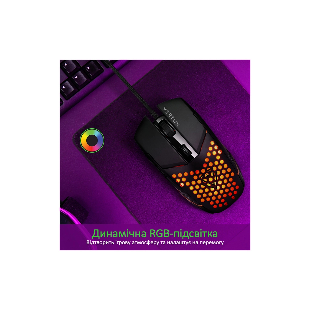 Мишка Vertux Katana USB Black (katana.black) - зображення 6