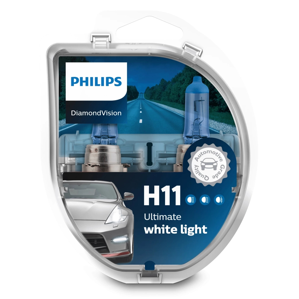 Автолампа Philips H1 Diamond Vision, 5000K, 2шт (12258DVS2) - зображення 5
