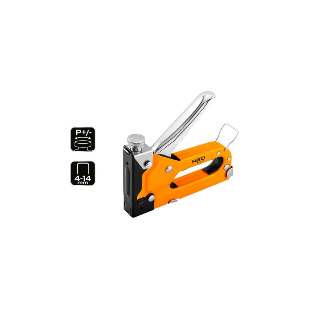 Степлер будівельний Neo Tools 4-14 мм, тип скоб J/53, регулювання забивання скоб (16-032) - зображення 2