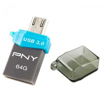 USB флеш накопичувач PNY flash 64GB Duo-Link OU3 OTG USB 3.0 (FDI64GOTGOU3G-EF) - зображення 3