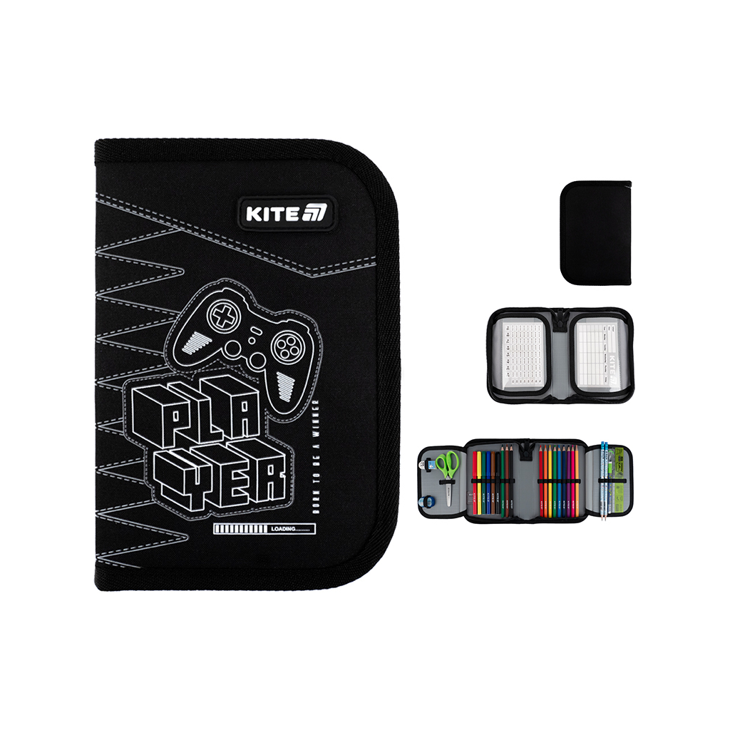 Пенал Kite Player 1 відділення, 2 відвороти (K25-622H-6) - зображення 1