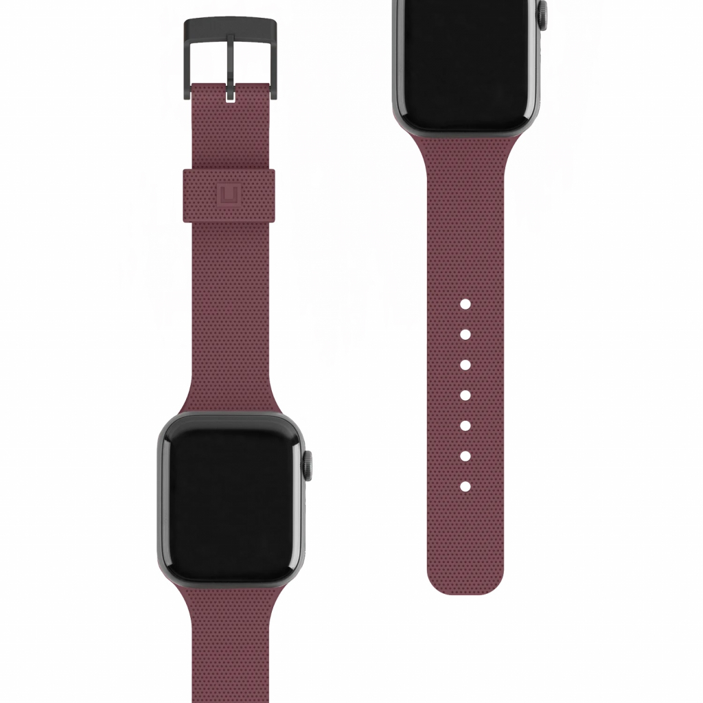 Ремінець до смарт-годинника UAG [U] для Apple Watch 44/42 [U] Dot Silicone, Aubergine (19249K314747) - зображення 1