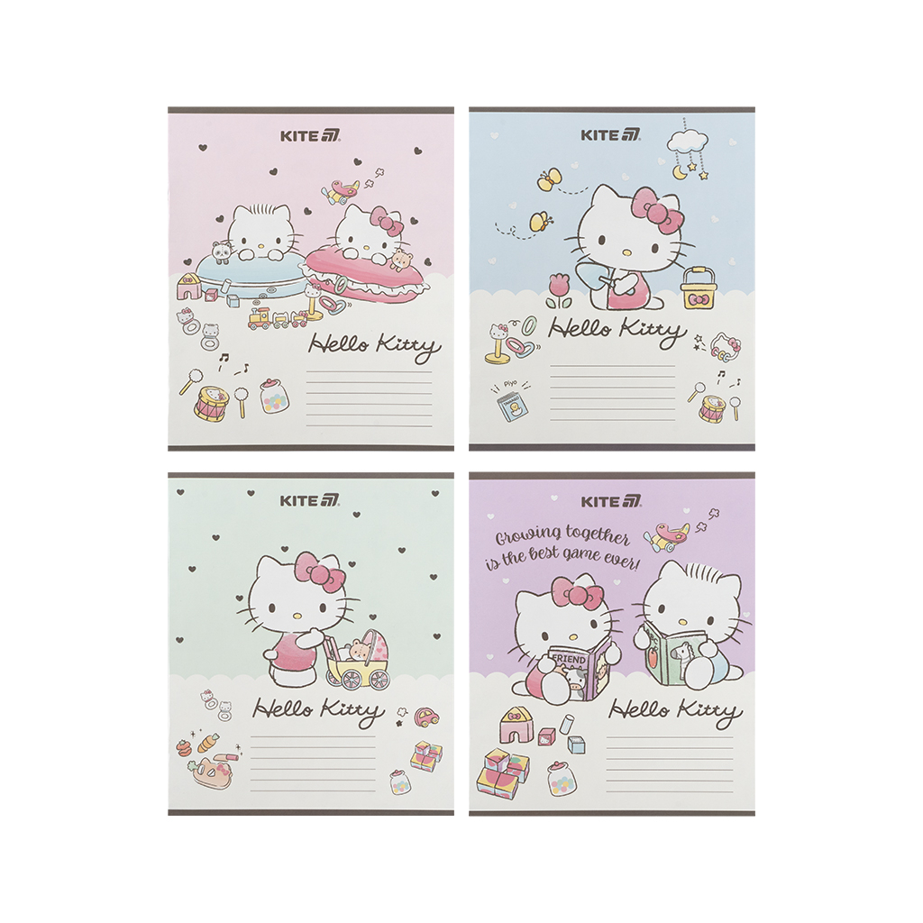 Зошит Kite Hello Kitty, 12 аркушів, коса лінія (HK25-235-1) - зображення 1