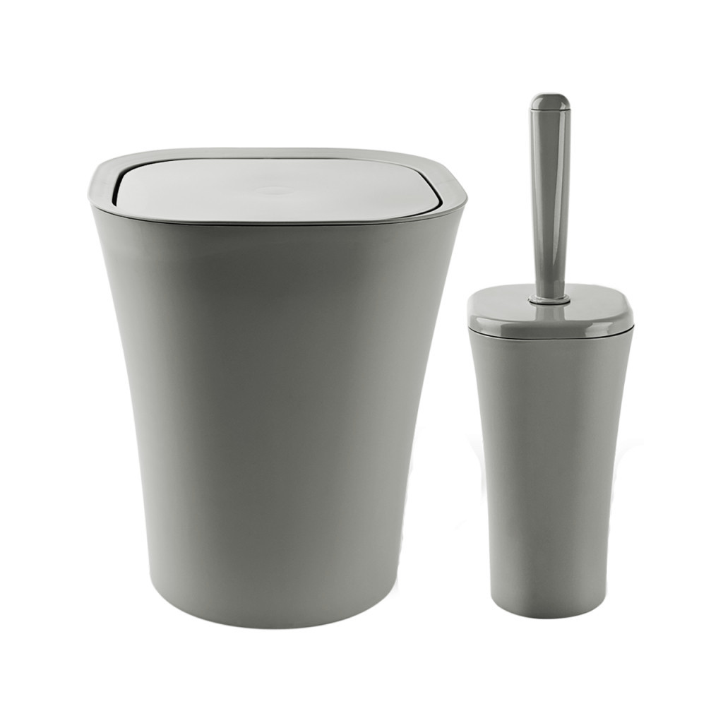 Набір для ванної кімнати Planet Household Papillon 2 предмети сірий (6891) - зображення 1