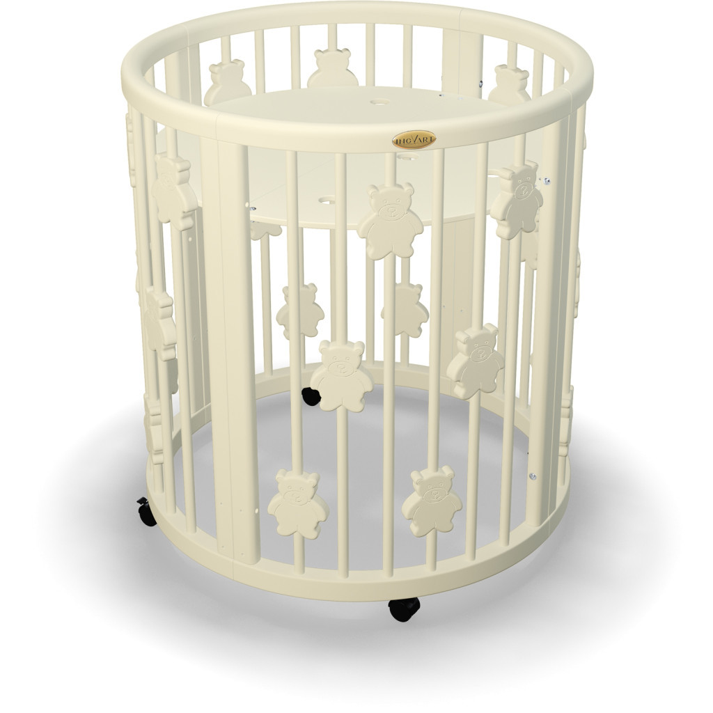 Ліжечко Ingvart Smartbed Plus з ведмедиками сл. кістка (4361015) - зображення 2