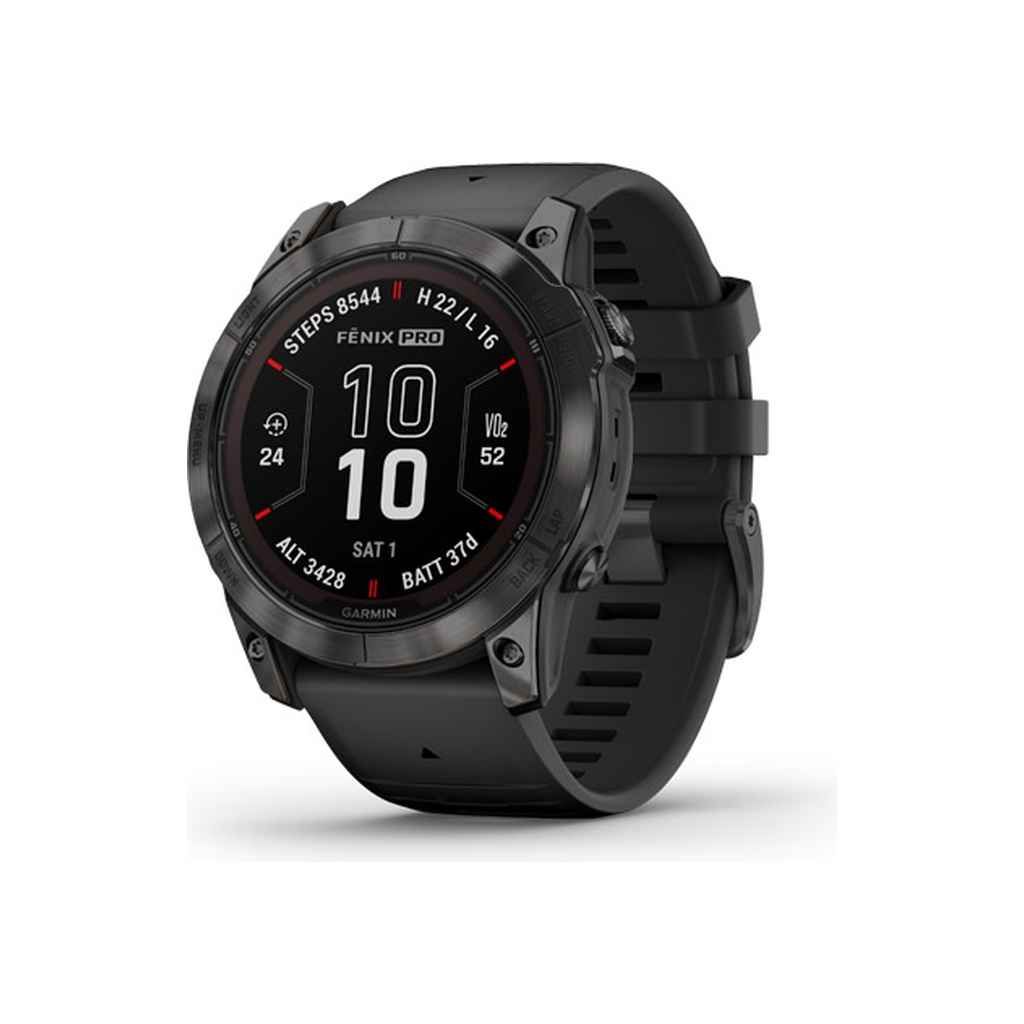 Смарт-годинник Garmin fenix 7X Pro Saph Solar, Carbon Gray Ti w/ Black Band, GPS (010-02778-11) - зображення 1