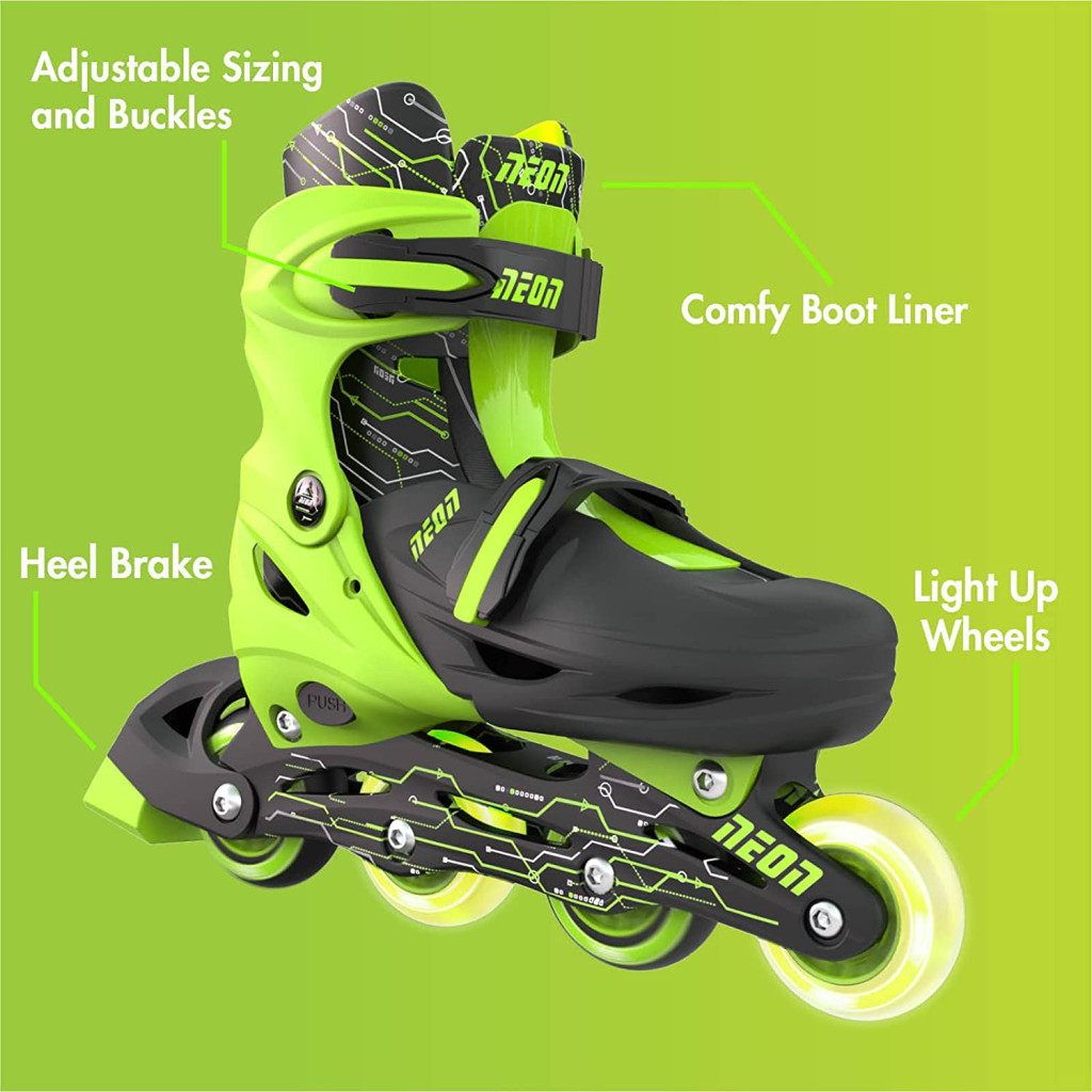 Роликові ковзани Neon Inline Green розмір 34-37 (NT08G4) - изображение 7