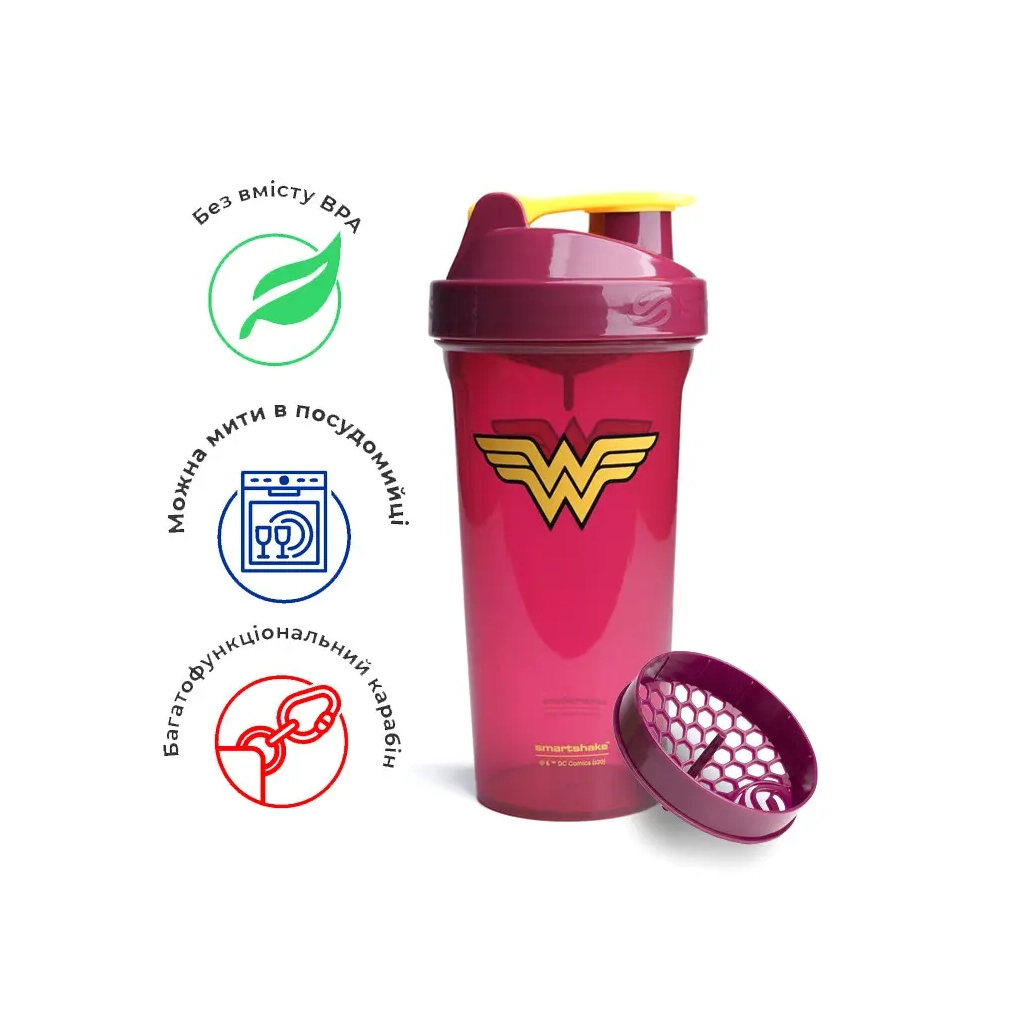 Шейкер спортивний SmartShake Lite 800ml DC Wonderwoman (10780801) - изображение 5