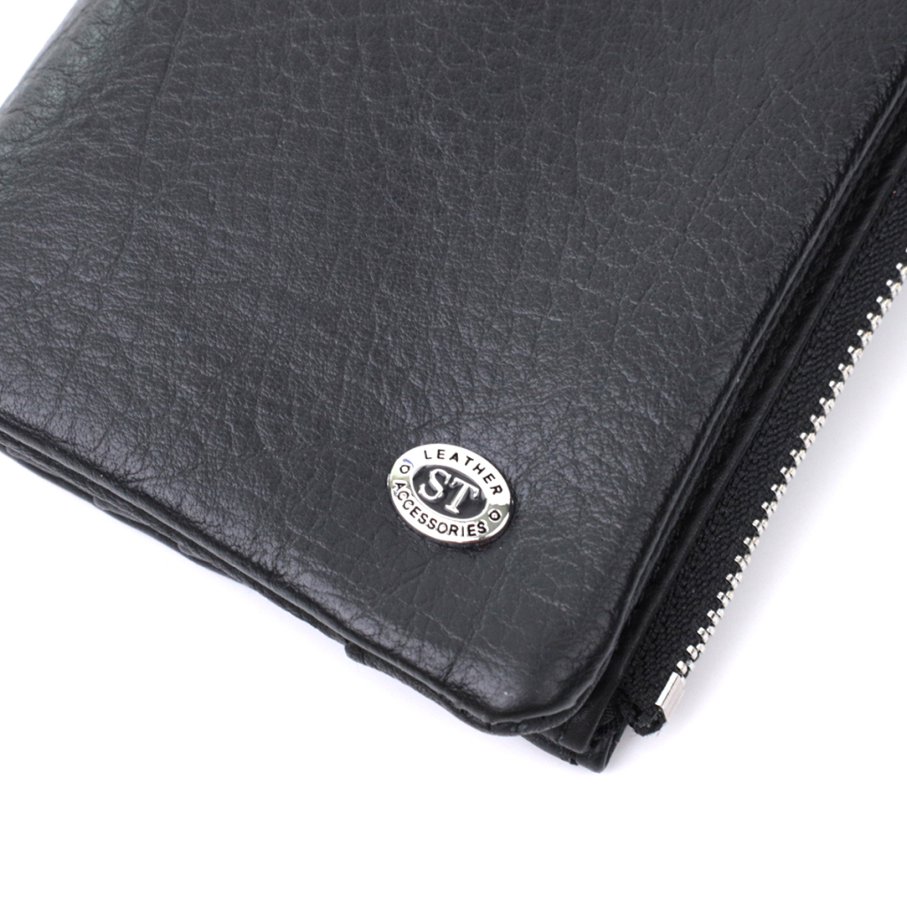 Гаманець ST Leather Унісекс з м'якої натуральної шкіри Чорний (22743) - зображення 5