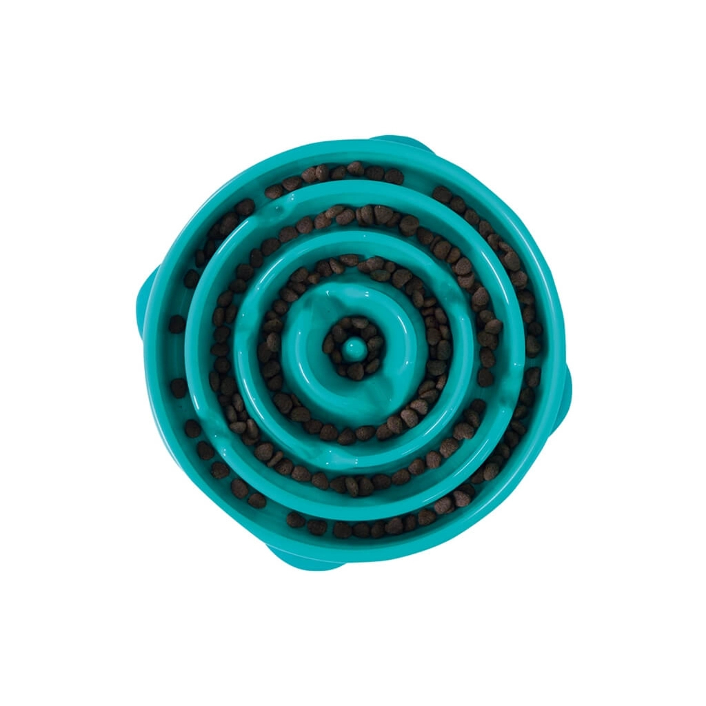 Посуд для собак Outward Hound Миска-лабіринт Fun Feeder Дроп велика бірюзова (0700603510028) - зображення 1