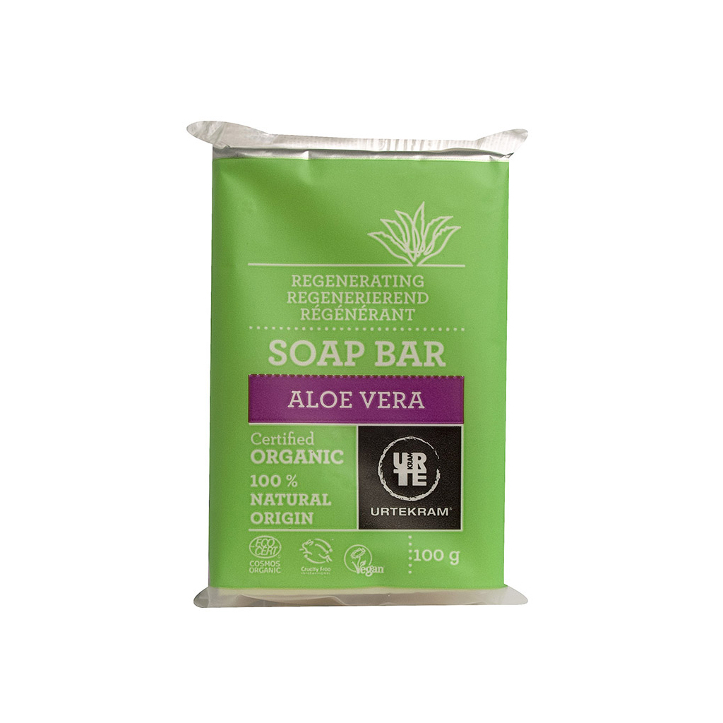 Тверде мило Urtekram органічне Алое Вера 100 г (5765228838648) - зображення 1