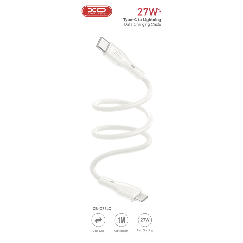 Дата кабель USB-C to Lightning 1.0m 27W XO (CB-Q71LC) - зображення 3