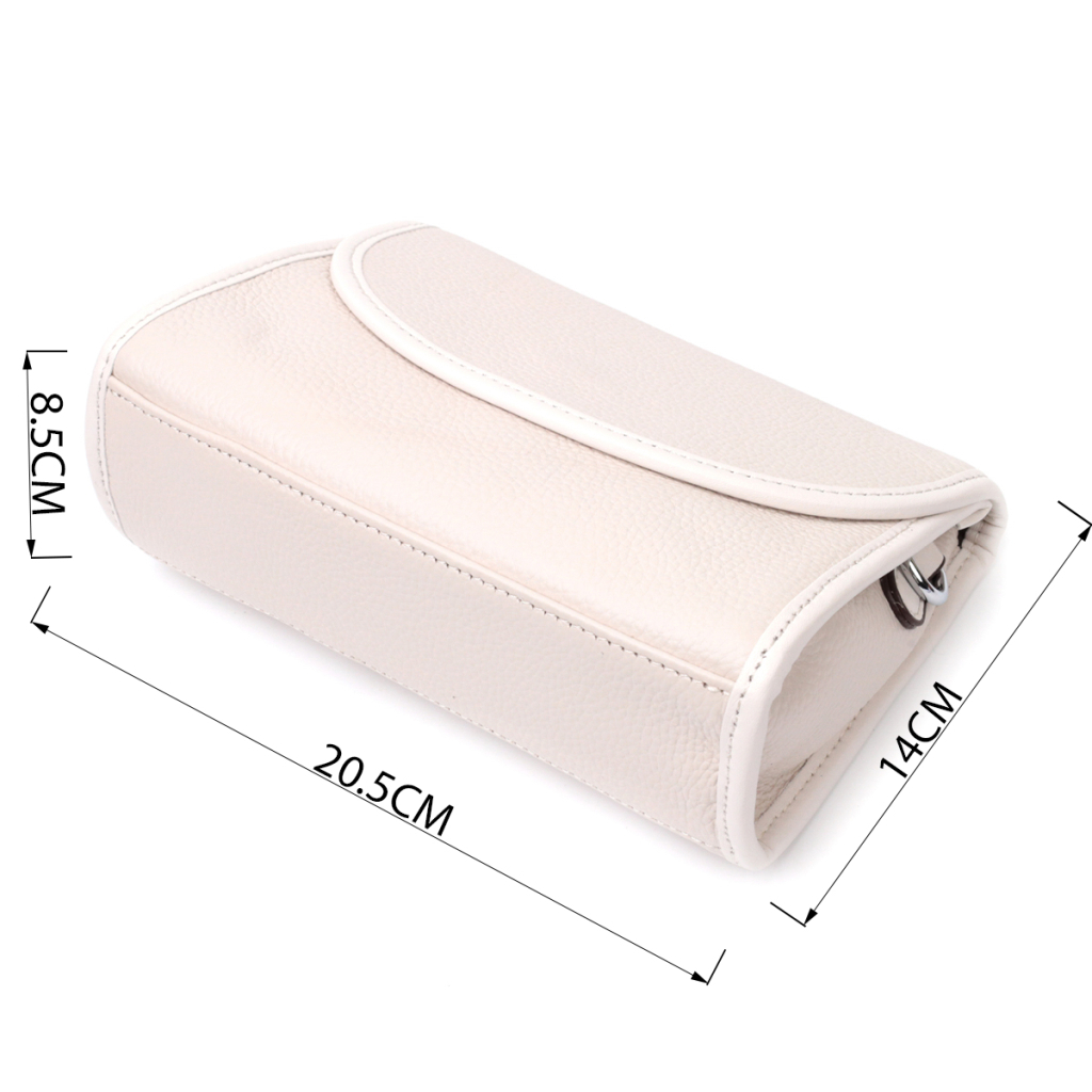 Сумка Vintage Жіноча шкіряна із напівкруглим клапаном Біла (22258) - зображення 3