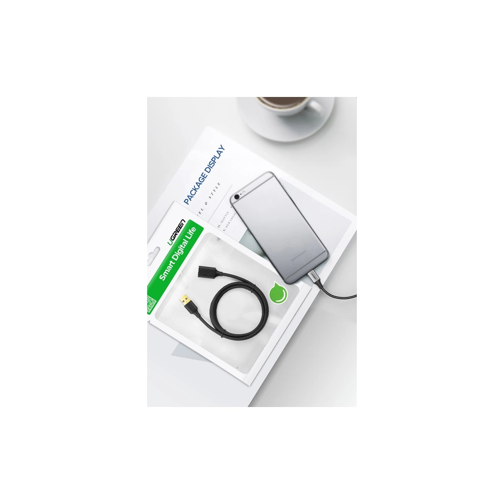 Дата кабель USB 3.0 AM/AF 1.5m US129 black Ugreen (30126) - зображення 10