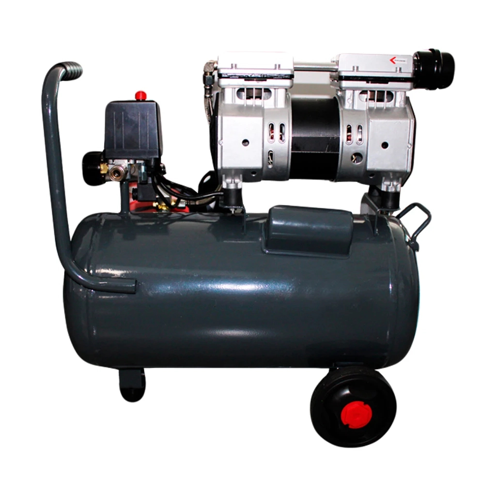 Компресор GTM 24л, 105л/хв, 0,75кВт, 8бар, 220В, 2 циліндри безмасляний (KAW750-24L) - зображення 2