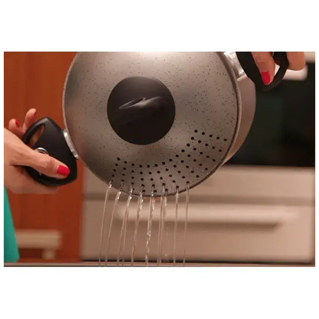 Каструля TVS Natura Induction 22 см, 2 л з кришкою для зливання (BS036222910001C) - зображення 2