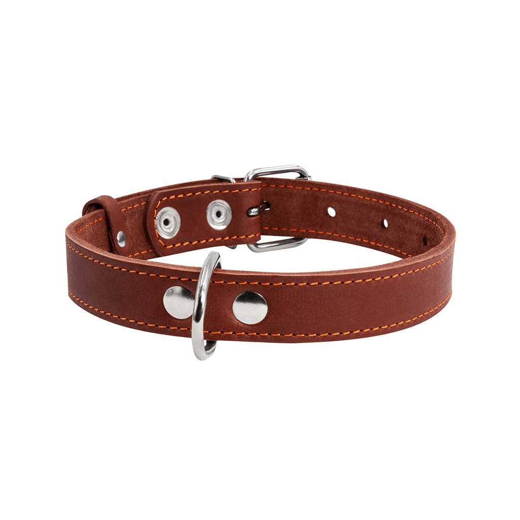 Нашийник для тварин Collar одинарний Ш 35 мм Д 48-63 см коричневий (02736) - зображення 2