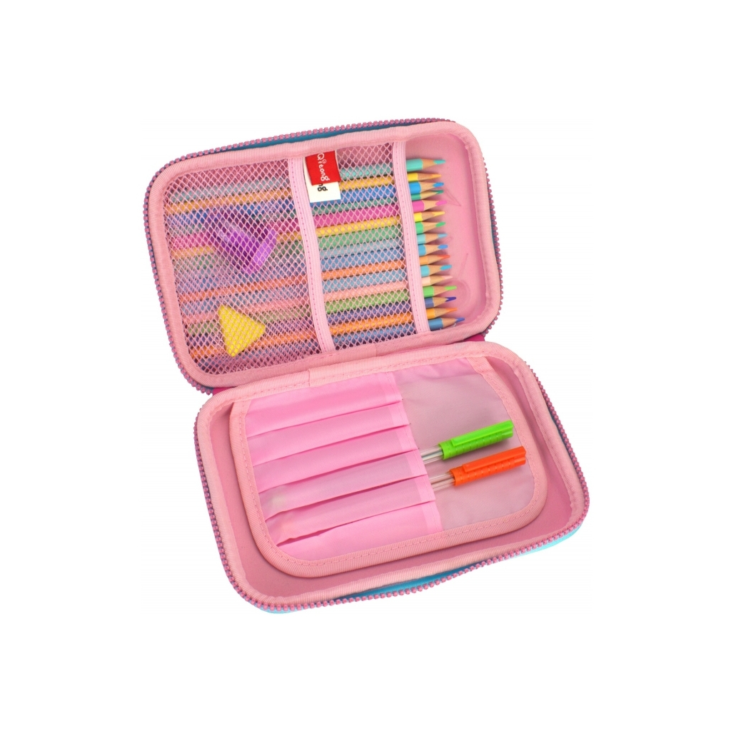 Пенал Cool For School 1 відділення з органайзером рожевий (QT-5630-Pink) - зображення 2