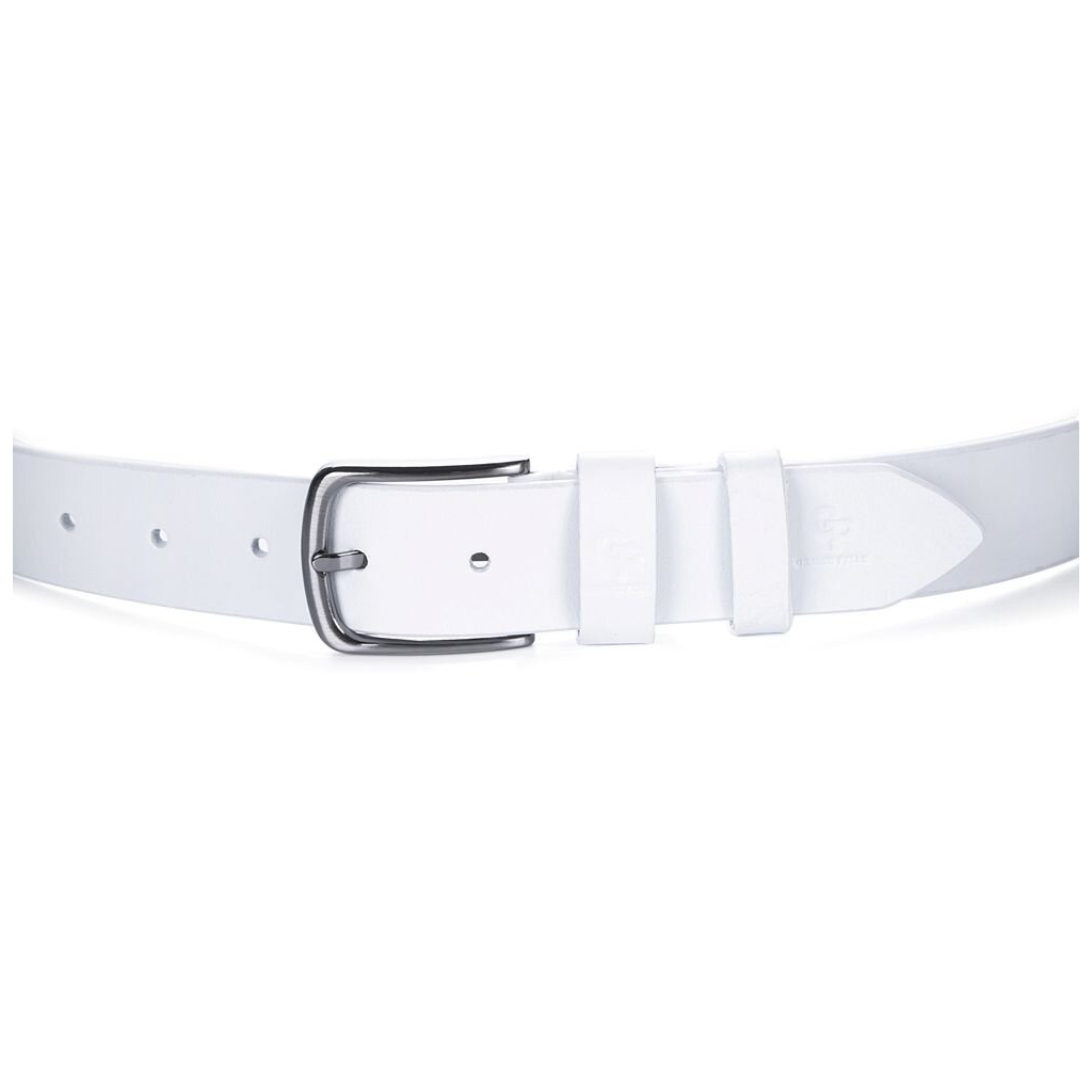 Ремінь Grande Pelle Шкіряний ремінь Білий (00917) - зображення 2