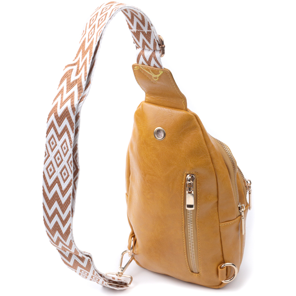 Сумка Vintage З гладкої екошкіри Жовта (22769) - зображення 2