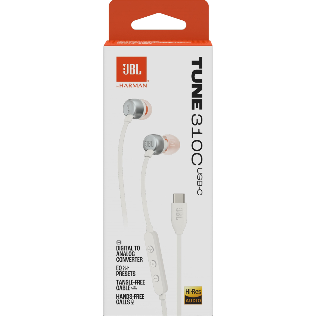 Навушники JBL Tune 310C USB-C White (JBLT310CWHT) - зображення 8