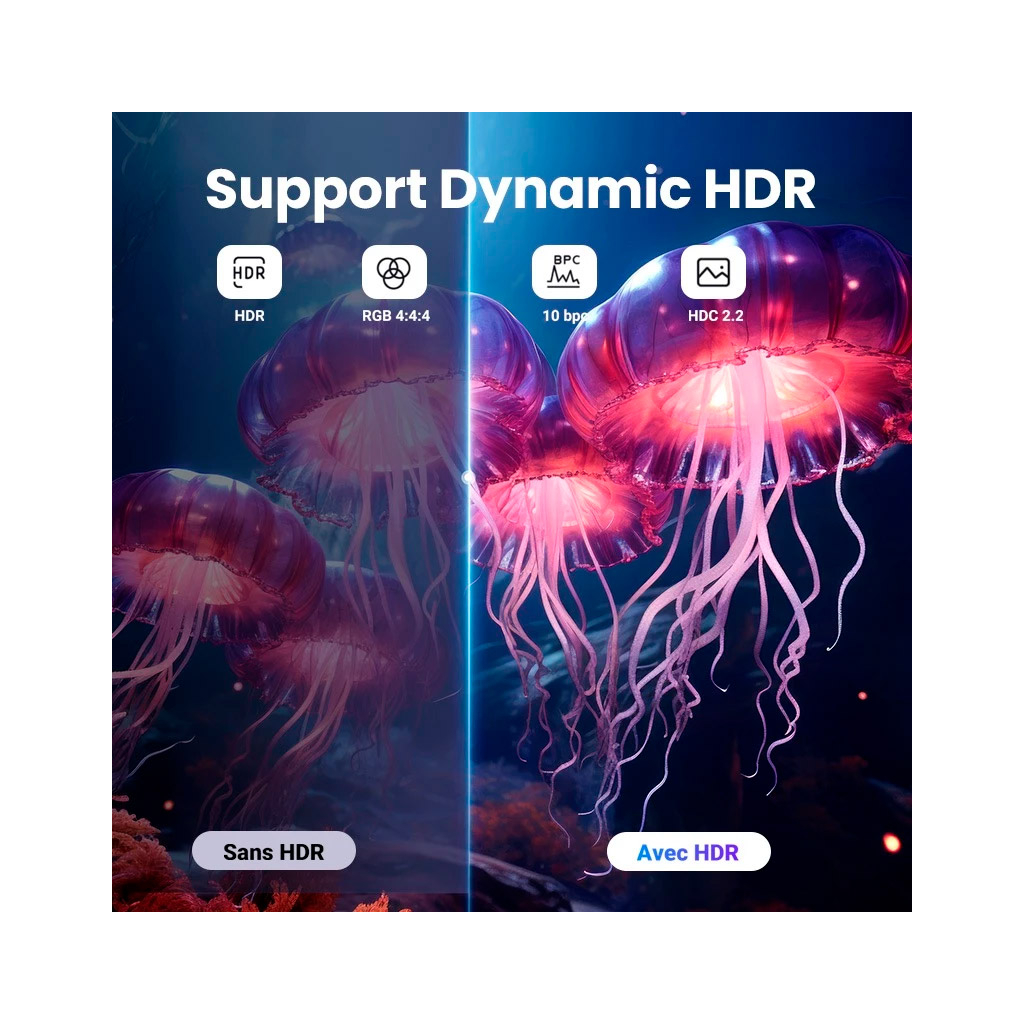 Кабель мультимедійний DisplayPort M to DisplayPort M 1.0m V1.4 8K60Hz DP120 black Ugreen (25903) - picture 5