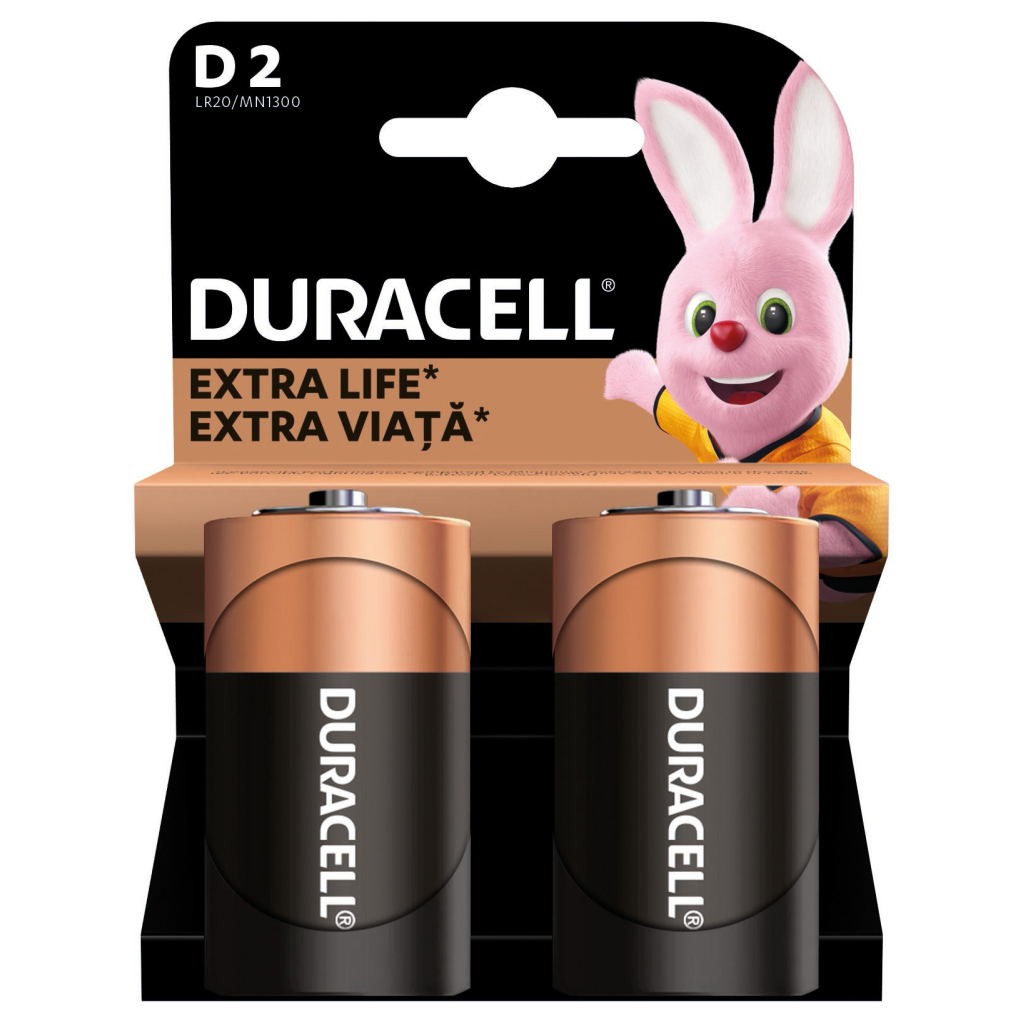Батарейка Duracell D LR20 лужна 2шт. в упаковці (81545439/5005987/5014435) - изображение 2