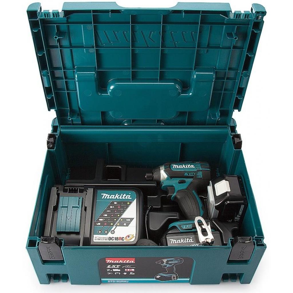 Гайковерт Makita акумуляторний ударний LXT, 18В, 3Аг х 2шт, DC18RC, кейс (DTD152RFE) - зображення 2