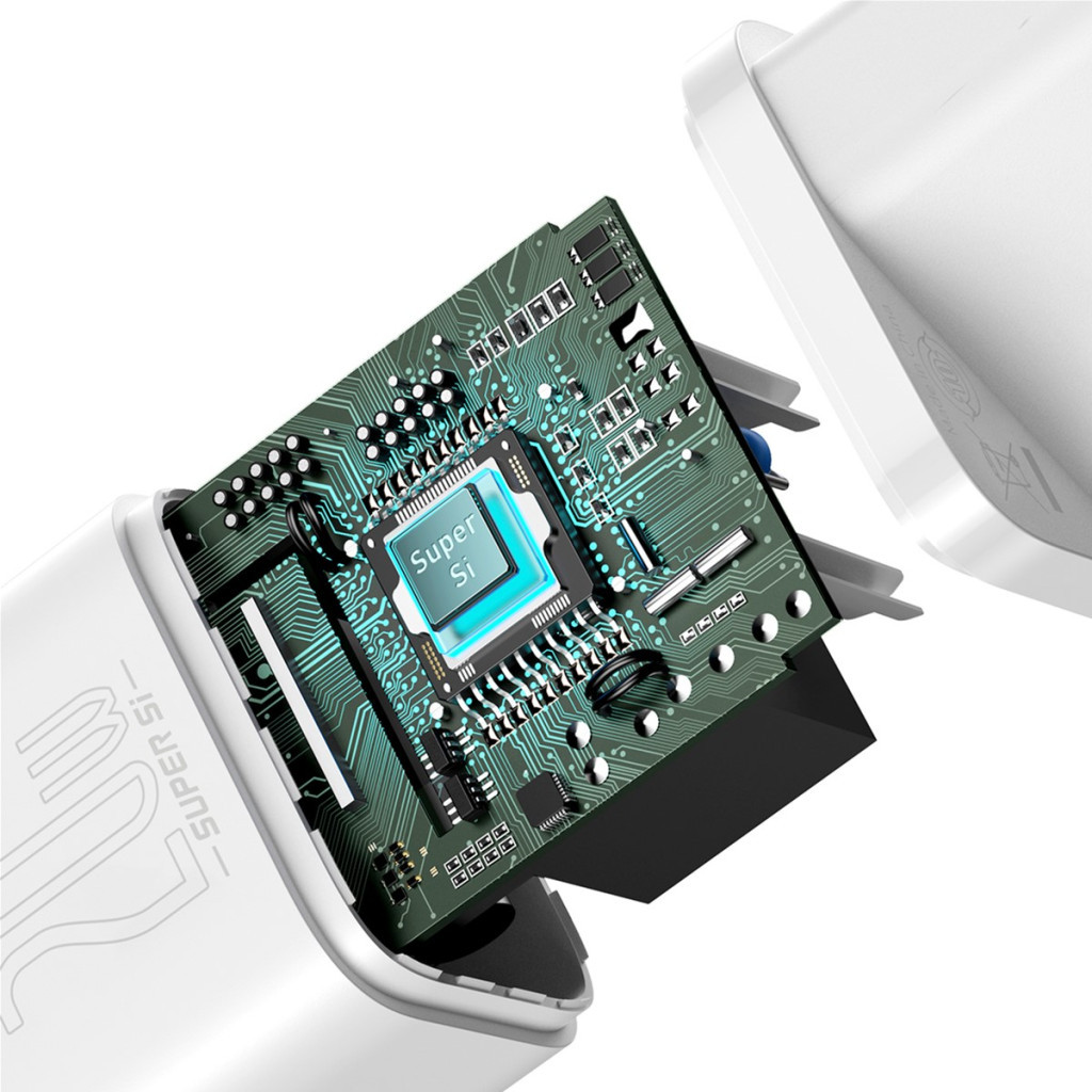 Зарядний пристрій Baseus Super Si Quick Charger 1C 20W EU White (CCSUP-B02) - зображення 4