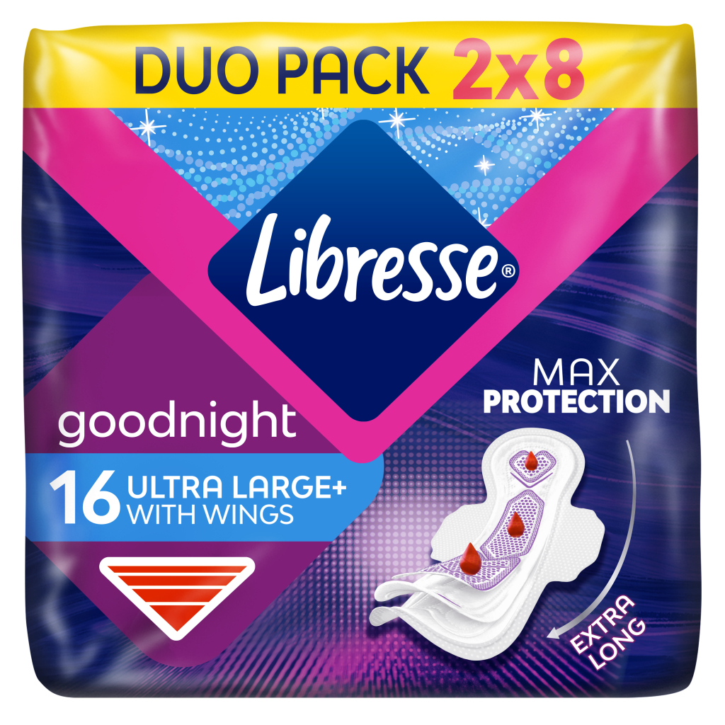 Гігієнічні прокладки Libresse Ultra Goodnight Large 16 шт. (7322540960273) - изображение 1