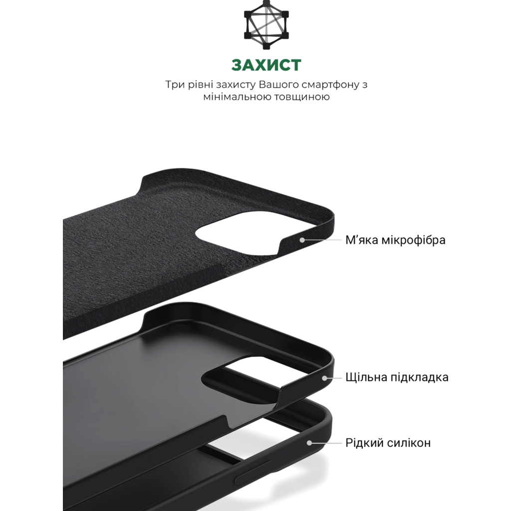 Чохол до мобільного телефона Armorstandart ICON2 Case Apple iPhone 12/12 Pro Black (ARM60577) - изображение 6