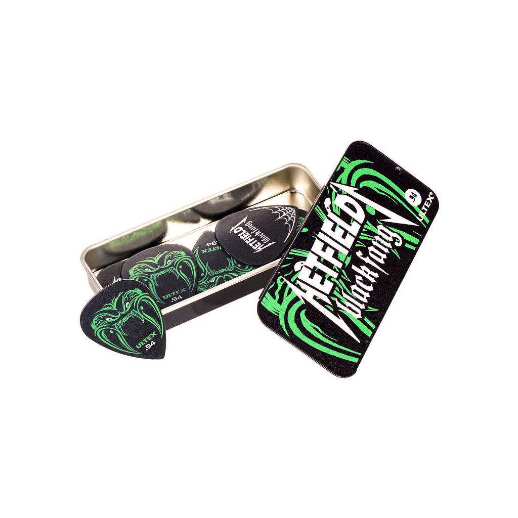 Медіатор Jim Dunlop Hetfield's Black Fang Pick Tin .94mm 6 шт. (PH112T.94) - зображення 1