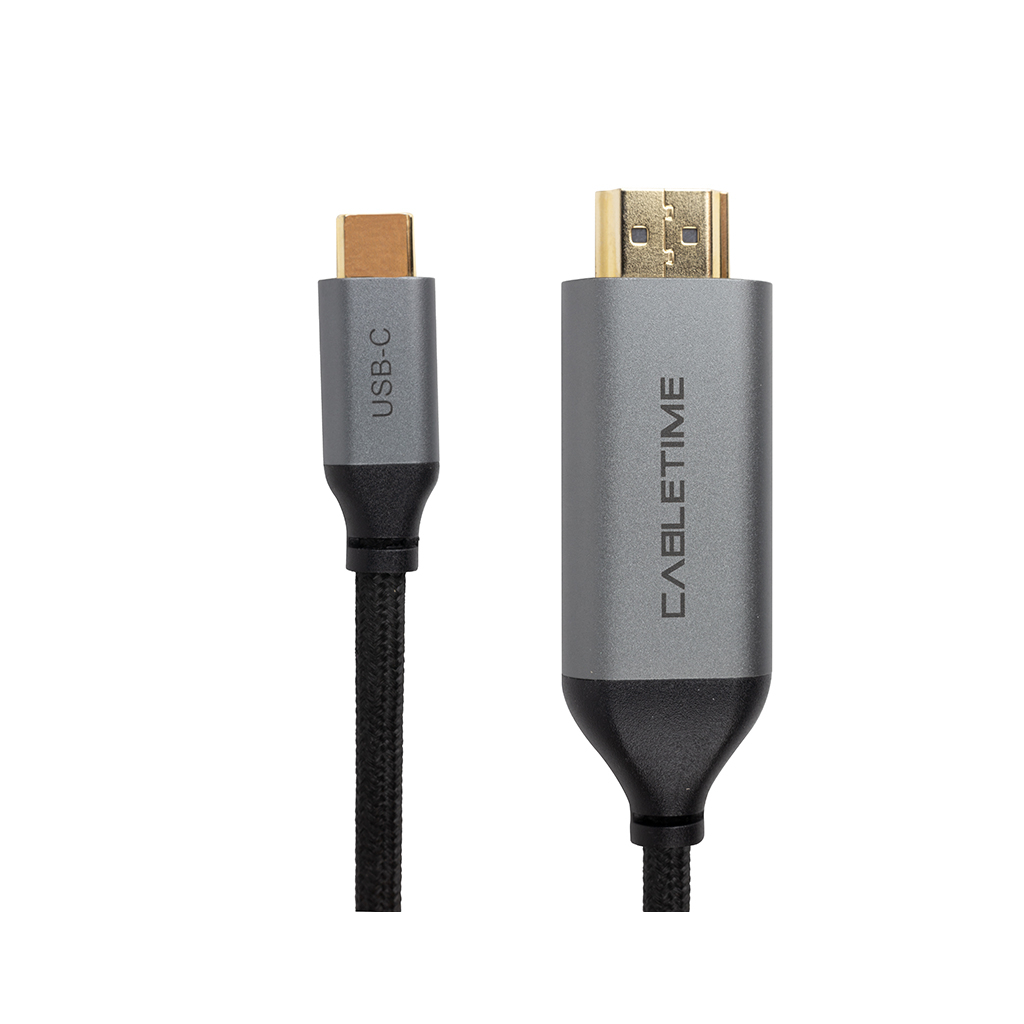 Перехідник USB-C to HDMI, 4K, Ultra HD, V2.0 1.8m PowerPlant (CA913350) - зображення 1