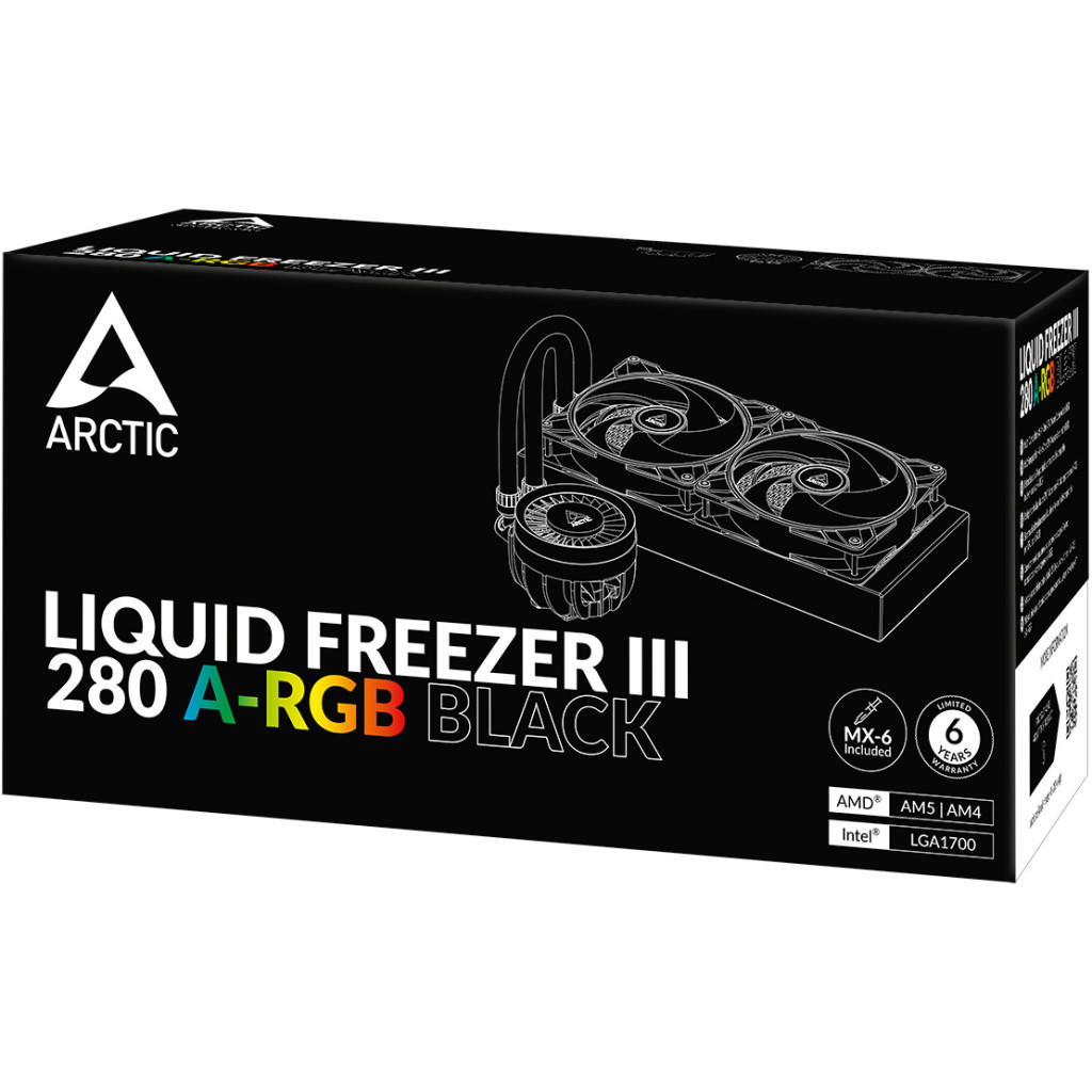 Система рідинного охолодження Arctic Liquid Freezer III - 280 A-RGB Black (ACFRE00143A) - зображення 12