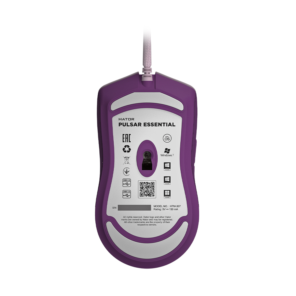 Мишка Hator Pulsar Essential USB Lilac (HTM-307) - зображення 6