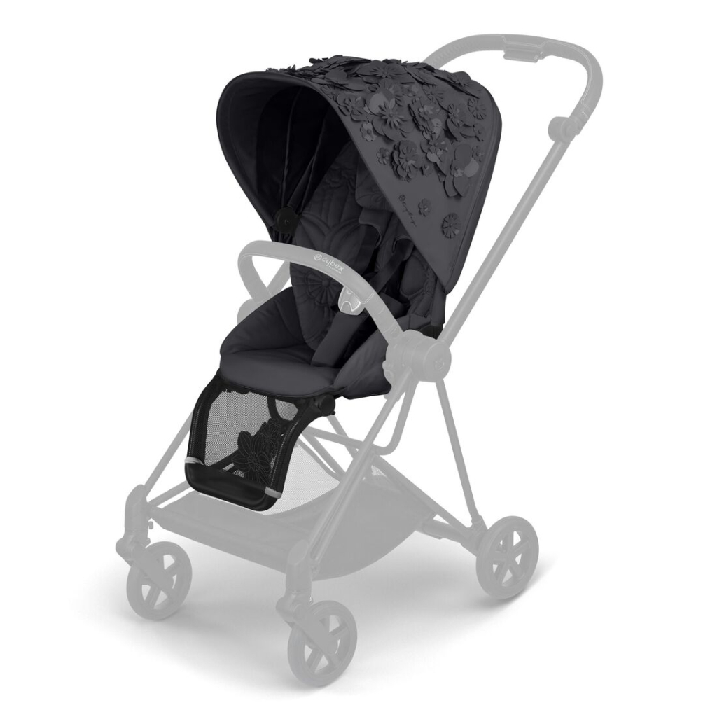 Набір текстилю для коляски Cybex Mios Simply Flowers Grey (521001371) - зображення 1