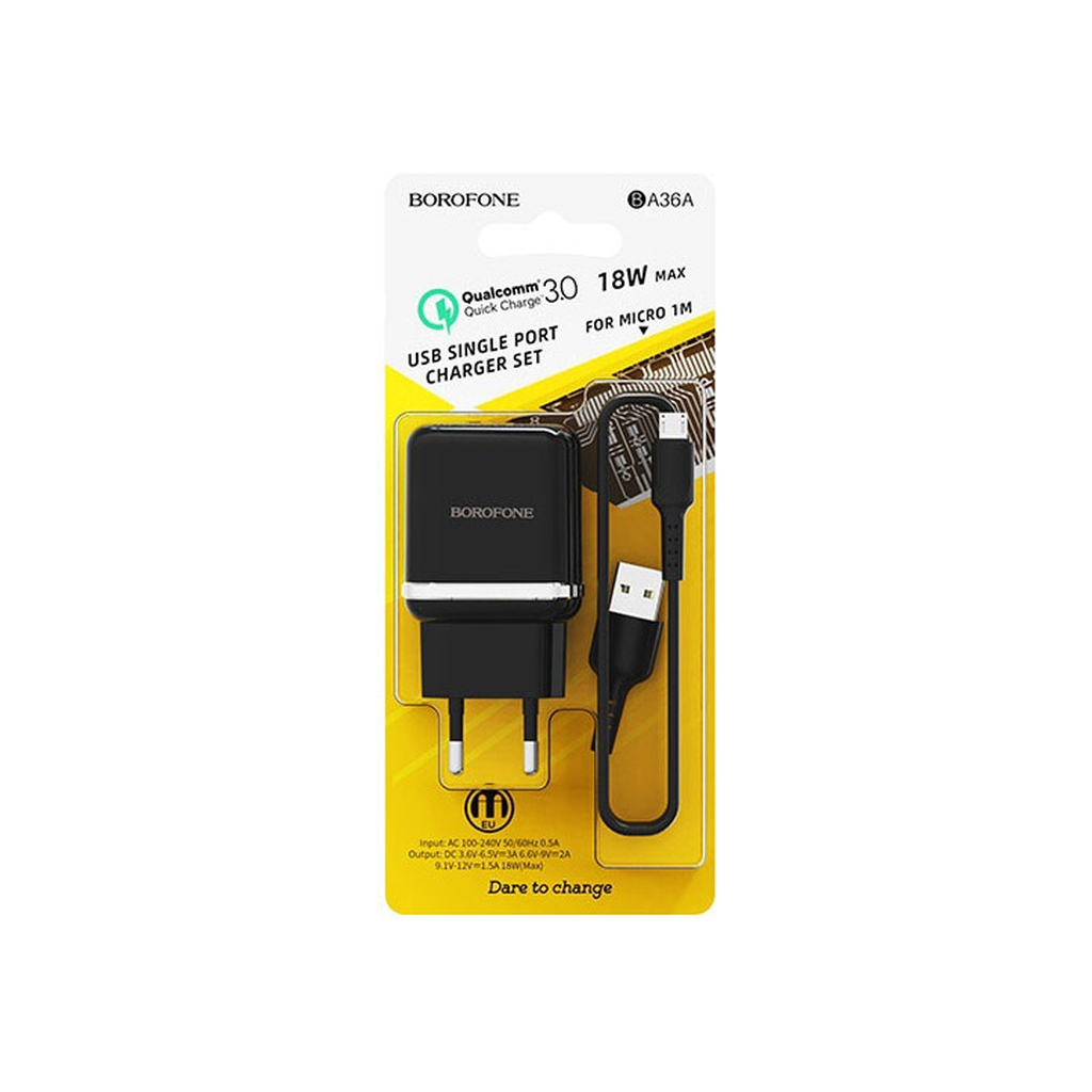 Зарядний пристрій BOROFONE BA36A High Black (BA36AMB) - зображення 7