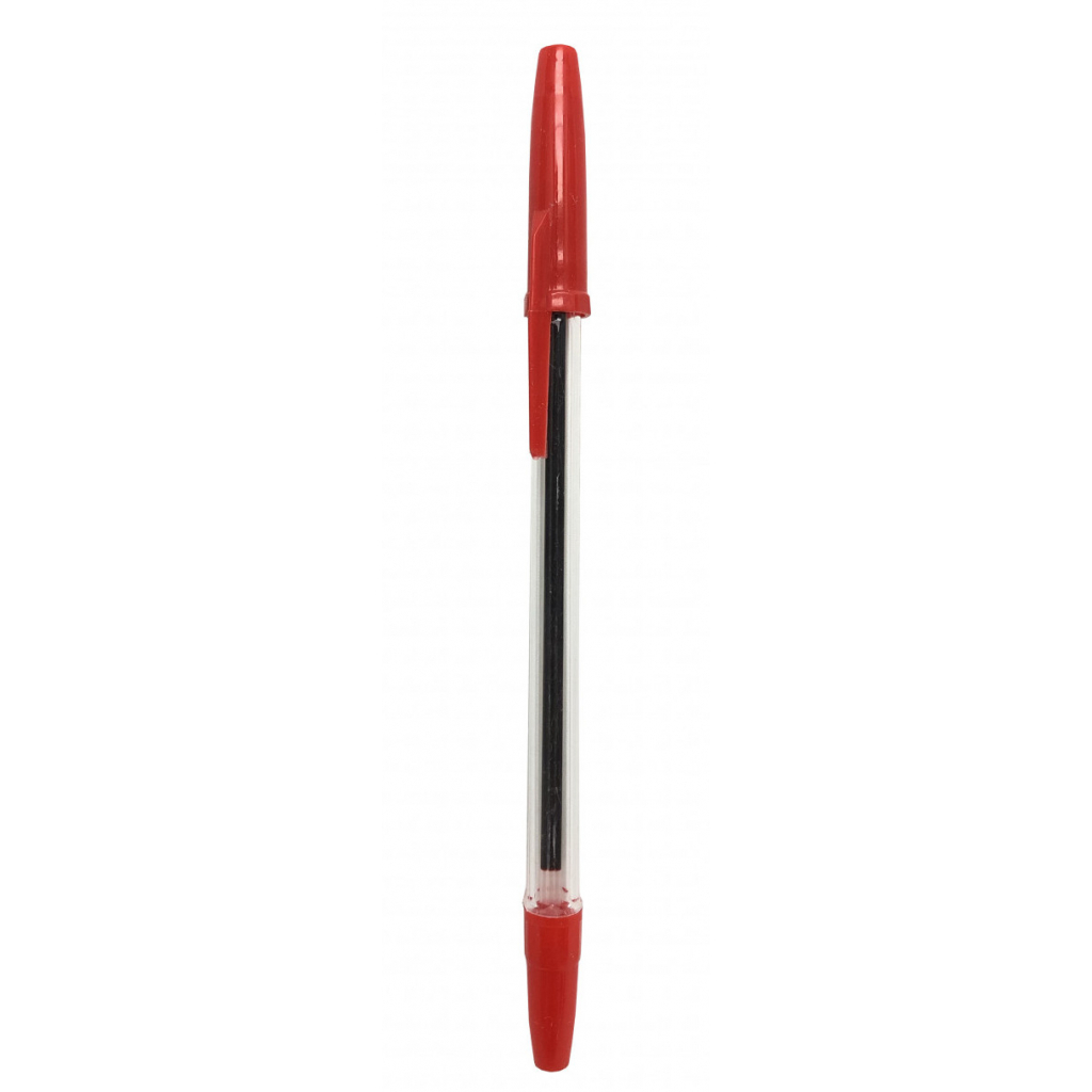 Ручка кулькова H-Tone 0,7 мм, червона, уп. 50 шт (PEN-HT-JJ20101C-R) - зображення 1