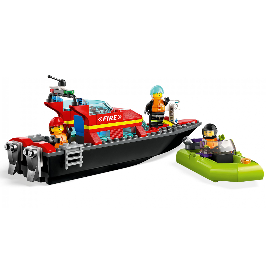 Конструктор LEGO City Човен пожежної бригади 144 деталі (60373) - зображення 4