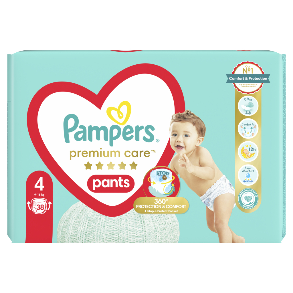 Підгузки Pampers Premium Care Pants Maxi Розмір 4 (9-15 кг) 38 шт (8001090759832) - зображення 2
