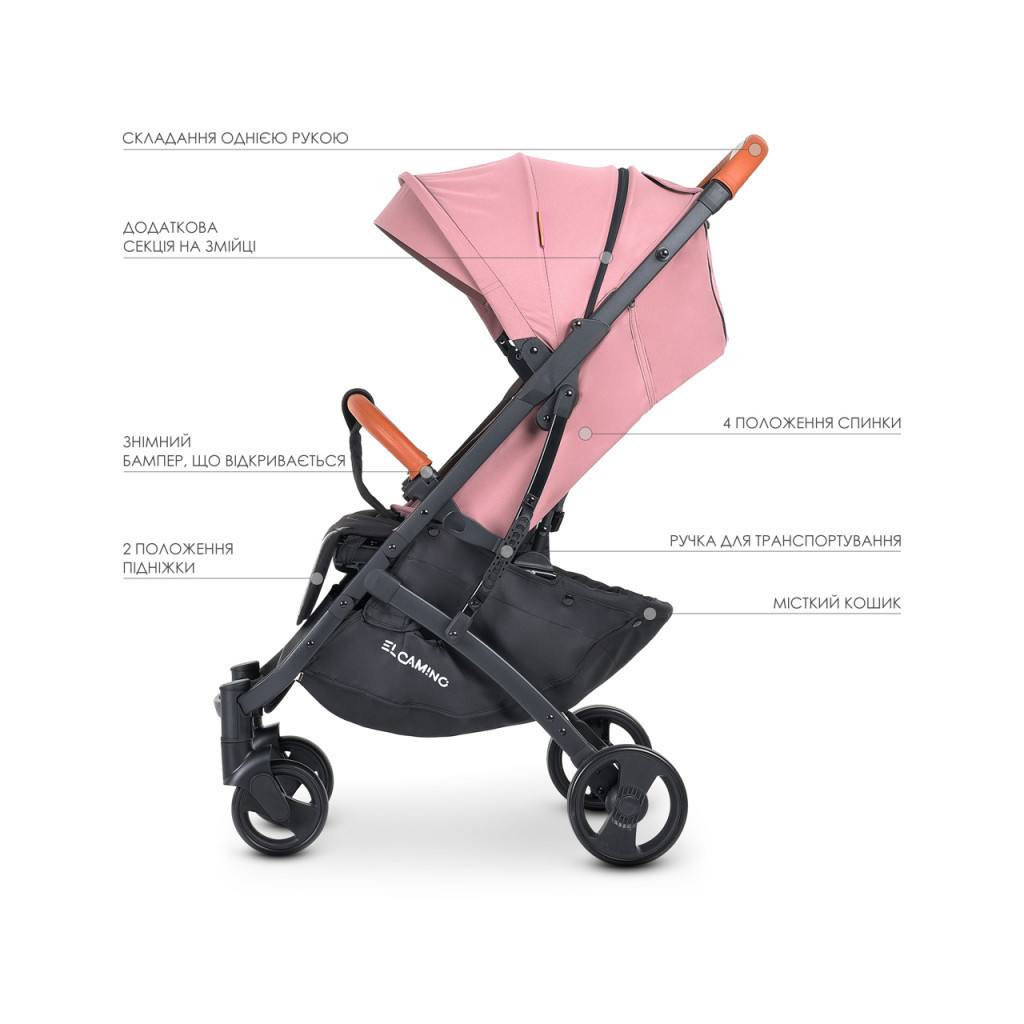 Коляска El Camino Yoga ll (M 3910 v.2 pastel pink) - зображення 3