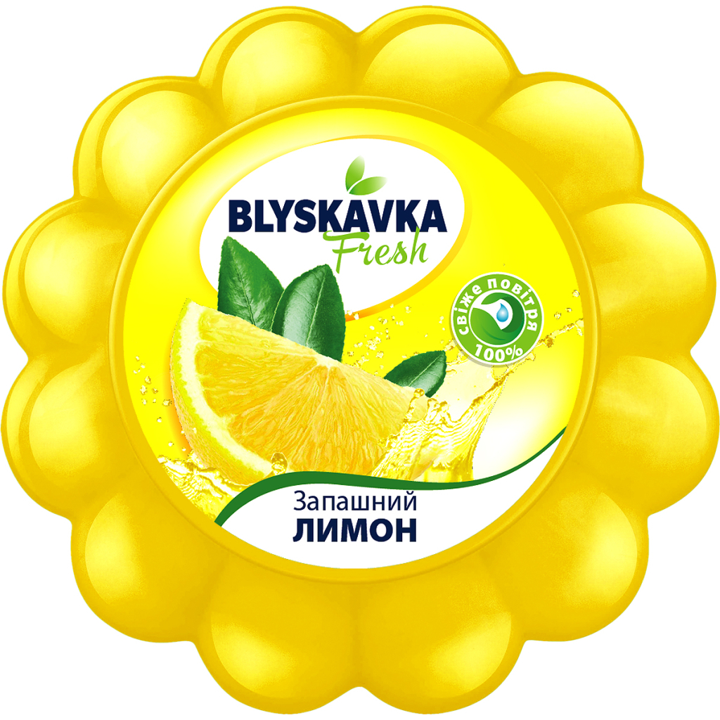 Освіжувач повітря Blyskavka Fresh Гелевий Запашний лимон 150 мл (4820214190603) - зображення 1