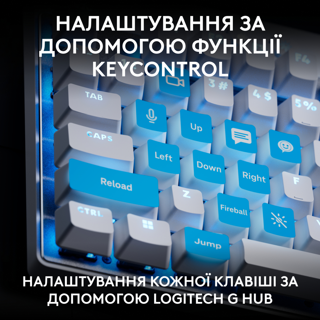 Клавіатура Logitech G PRO X TKL Rapid Linear USB UA White (920-013242) - зображення 9