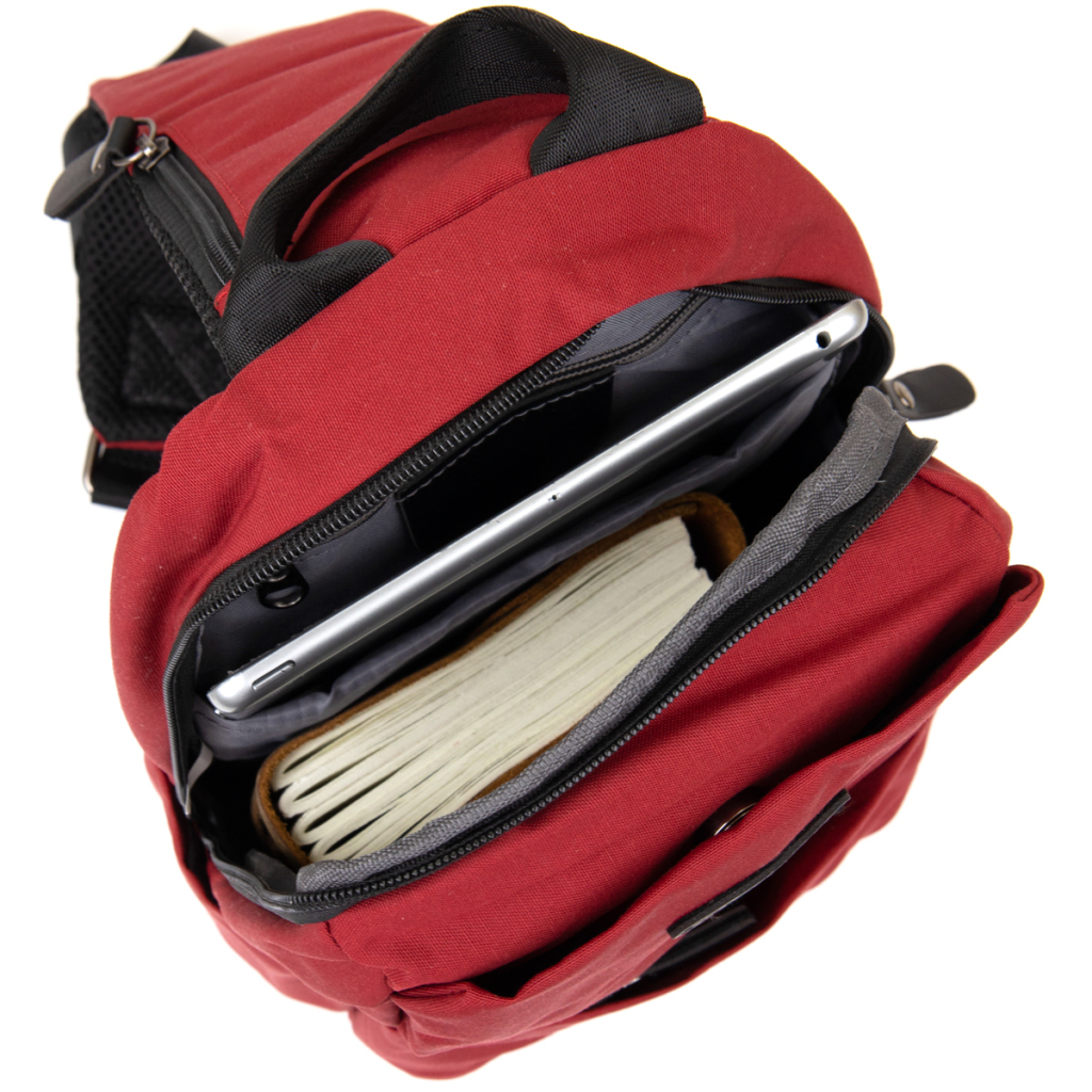 Сумка Vintage Через плече нейлон Червона (20629) - зображення 7