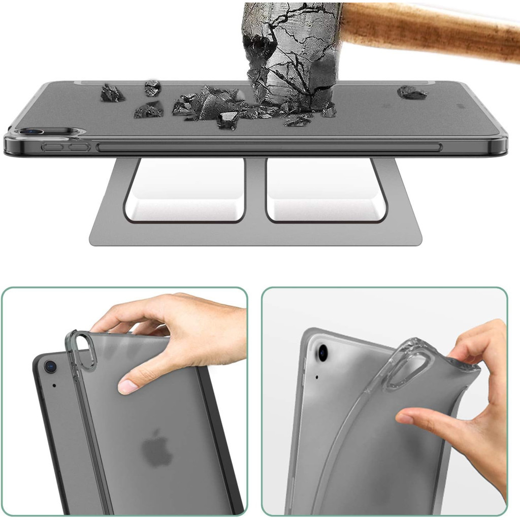 Чохол до планшета BeCover Tri Fold Hard Apple iPad Air (4/5) 2020/2022 10.9" Black (709661) (709661) - зображення 5