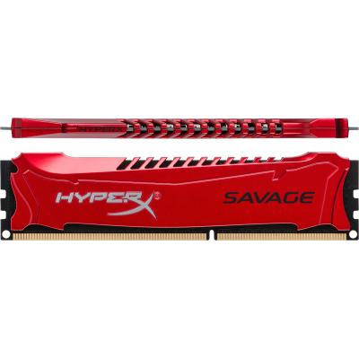 Модуль пам'яті для комп'ютера DDR3 8GB (2x4GB) 1600 MHz Savage Red Kingston Fury (ex.HyperX) (HX316C9SRK2/8) - зображення 2