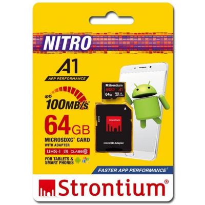 Карта пам'яті Strontium Flash 64GB microSDXC class 10 UHS-1 U3 (SRN64GTFU3A1A) - зображення 4
